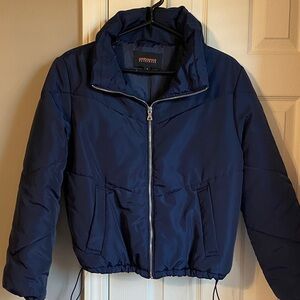 Ambiance Navy Puffer Jacket
